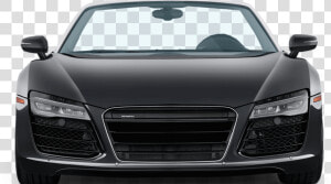 Lutzie Black Audi Car Front View   Front Of Audi R8  HD Png Download