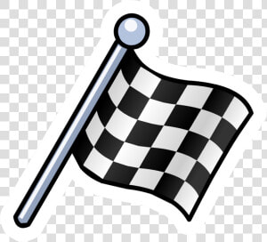 Clip Art Checkered Pin Club Penguin   Race Flag Cartoon Png  Transparent Png