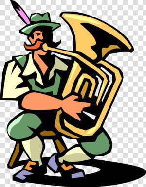 Vector Illustration Of Oom pah Oompah Or Umpapa Tuba   Illustration  HD Png Download
