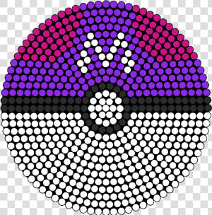 Master Ball Perler Bead Pattern   Bead Sprite   Perler Beads Pokemon Master Ball  HD Png Download