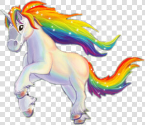 Rainbow Unicorn Png   Unicorn Drawing With Color  Transparent Png