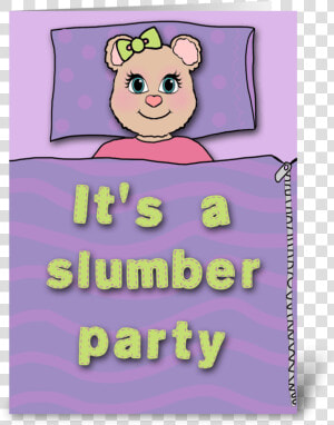 Bear Slumber Party Invitation Greeting Card   Cartoon  HD Png Download