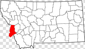 Map Of Montana Highlighting Ravalli County   Dawson County Montana Map  HD Png Download