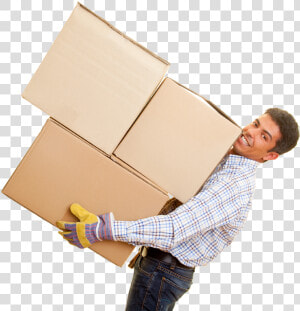 Carrying A Heavy Box   Guy Carrying Heavy Boxes  HD Png Download