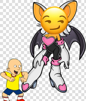Emoji Face Goanimate Sonicx Caillou Rougethebat   Rouge The Bat  HD Png Download