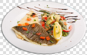 Flounder With Vegetables In Creamy Sauce   Fish  HD Png Download