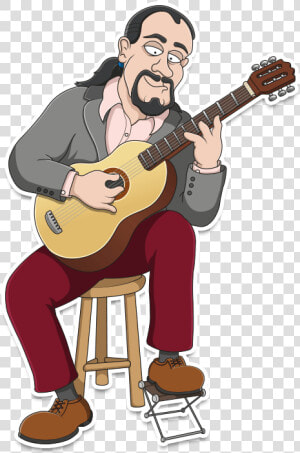 Mark Hussey Blues Cartoon   Classic Guitar Cartoon Png  Transparent Png