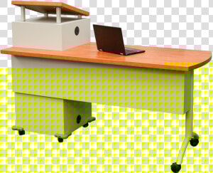 Mobile Podium Desk   Computer Desk  HD Png Download