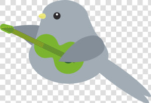 Transparent Pajaro Png   Bird Playing Guitar Cartoon  Png Download