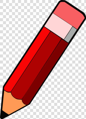 Colored Pencil Clip Art   Red Pencil Clipart  HD Png Download