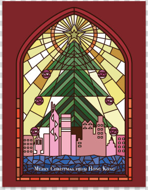 Stained Glass Window   Christmas Stained Glass Window  HD Png Download