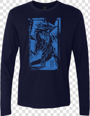Blue Eyes White Dragon   T Shirt Blue Long Png  Transparent Png