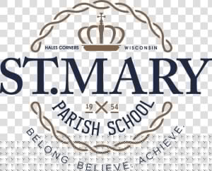 St Mary Parish School Logo   Illustration  HD Png Download
