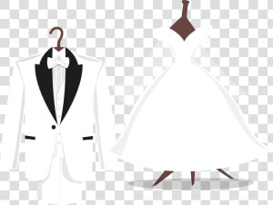 Tuxedo Wedding Dress Suit   Wedding Suit And Dress Png  Transparent Png
