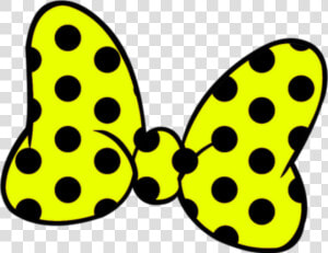 Minnie Yellow Bow   Minnie Mouse Ears Black And White  HD Png Download