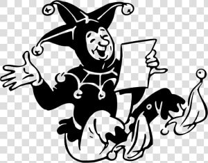 Jester   Jester Clipart Black And White  HD Png Download