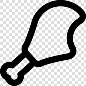 Chicken Outline With A   Chicken Leg Vector Free  HD Png Download
