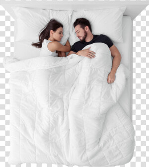 Aerial View Of Two People Sleeping On Bear Mattress  HD Png Download
