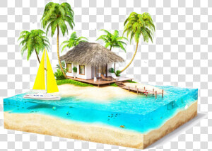 Beach Cottage Cross Section  HD Png Download