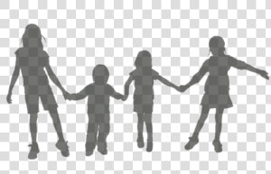 Child Clip Art Silhouette Vector Graphics Portable   Girls Holding Hands Silhouette  HD Png Download