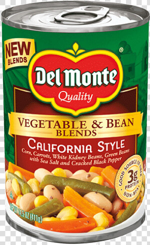 Veg  amp  Bean Blends California Style   Del Monte Vegetable And Bean Blends  HD Png Download