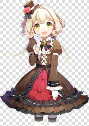 Cute Anime Christmas Girl With Brown Hair And Silver   Anime Girl With Green Eyes Png  Transparent Png
