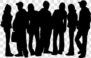 Teenagers Silhouette Png   Hanging Out With Friends Clipart  Transparent Png