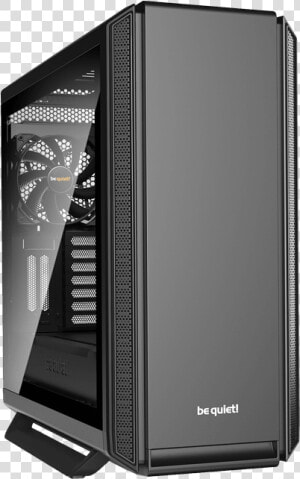 Silent Base 801 Tempered Glass  No Psu  E atx  Black    Quiet Silent Base 801  HD Png Download