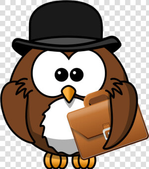 Owl artwork headgear   Owl With Hat Cartoon  HD Png Download