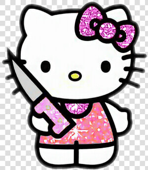  mine  mysticker  oktouse  hellokitty  kawaii  knife   Hello Kitty Coloring Pages  HD Png Download