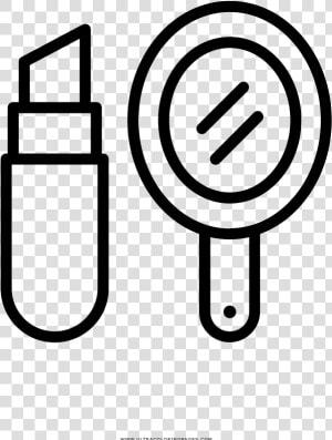 Makeup Coloring Page   Desenho De Maquiagem Png  Transparent Png