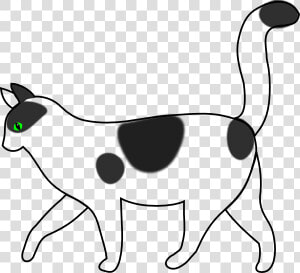 White Cat Walking Svg Clip Arts   Cat Walking Clipart Black And White  HD Png Download