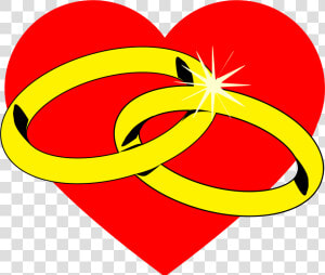 Wedding Band Clipart   Heart With Wedding Rings  HD Png Download