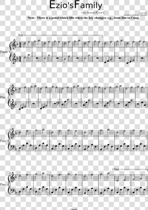 Ezio  39 s Family Piano Notes  HD Png Download