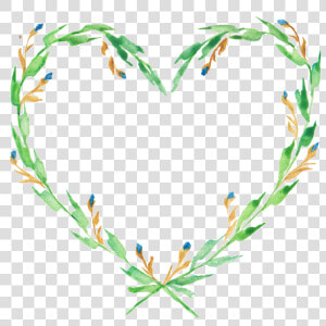 Green Leafy Wreath Of Transparent Love   Garland  HD Png Download