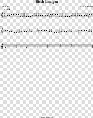 Bitch Lasagna Alto Sax Sheet Music  HD Png Download