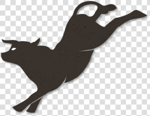 Bucking Bull Silhouette Clipart  HD Png Download
