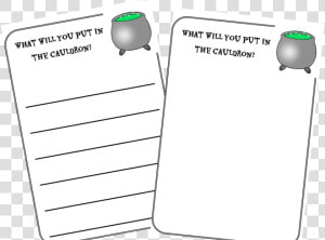 Cauldron Recipe Writing And Drawing Template  HD Png Download