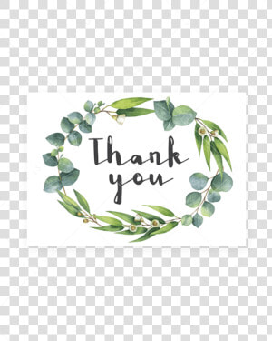 Transparent Green Wreath Png   Free Printable Thank You Leaf Cards  Png Download