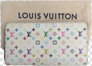 Louis Vuitton Multicolor Zippy Wallet White  HD Png Download