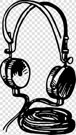 Wireless Headset Clip Arts   Old Headphones Clip Art  HD Png Download