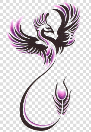 Tattoo Sleeve Phoenix Nz Studio Ink   Feminine Tribal Phoenix Tattoo  HD Png Download