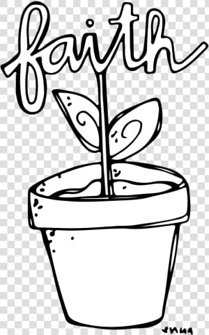 Tree Clipart Melonheadz   Lds Clipart Black And White Faith  HD Png Download