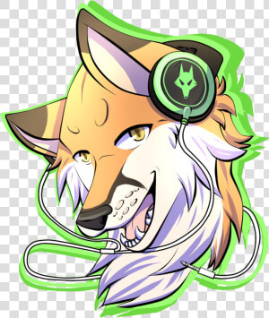 Head Phones Fox Clipart   Png Download   Cartoon  Transparent Png