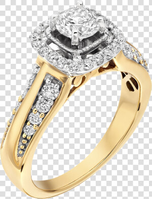 Diamond Ring Png   Square Engagement Ring Gold  Transparent Png