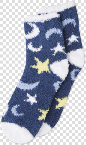 Starry Moon Sky Snuggle Crew Socks   Sock  HD Png Download