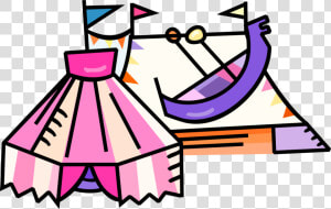 Vector Illustration Of Circus Tent Traditional Big  HD Png Download