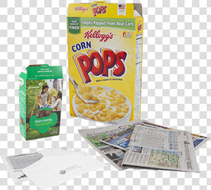 Cereal Box And Newspaper   Snack  HD Png Download