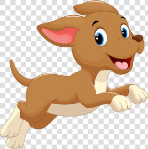 Dog Puppy Cartoon Clip Art   Cute Cartoon Dog Running  HD Png Download