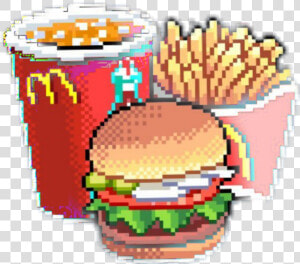 Mcdonald Tumblr Chick Chips Burger Hake Hakeslider   Pixel Food Transparent  HD Png Download